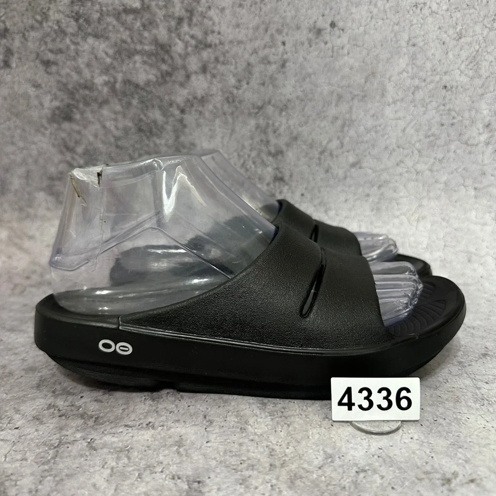 Oofos OOahh Sport Recovery Slides Womens 8 Black Comfortable Arch Support